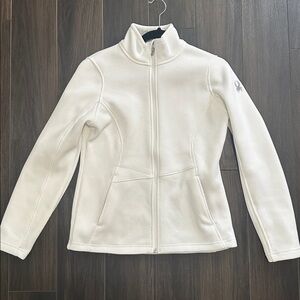 Spyder Women’s White Waffle Print Fleece Full Zip Jacket